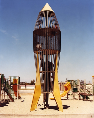 Illustration for article titled The haunting beauty of abandoned playground rockets